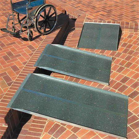 HANDSON 4-ft x 36-in Portable Solid Wheelchair Ramp 800 lb. Weight Capacity Maximum 8-in Rise HA27665